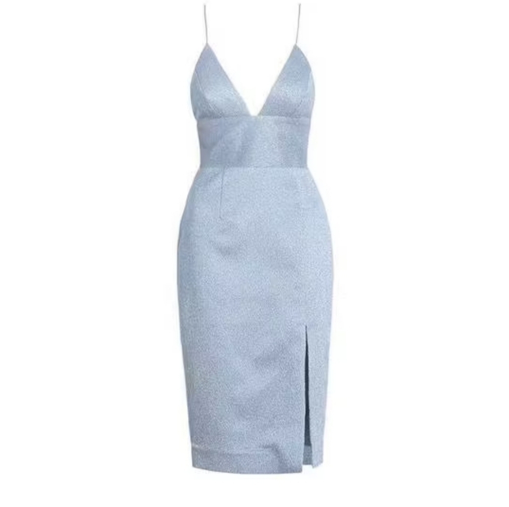 NWT Zimmerman ice blue glitter pencil dress size 1